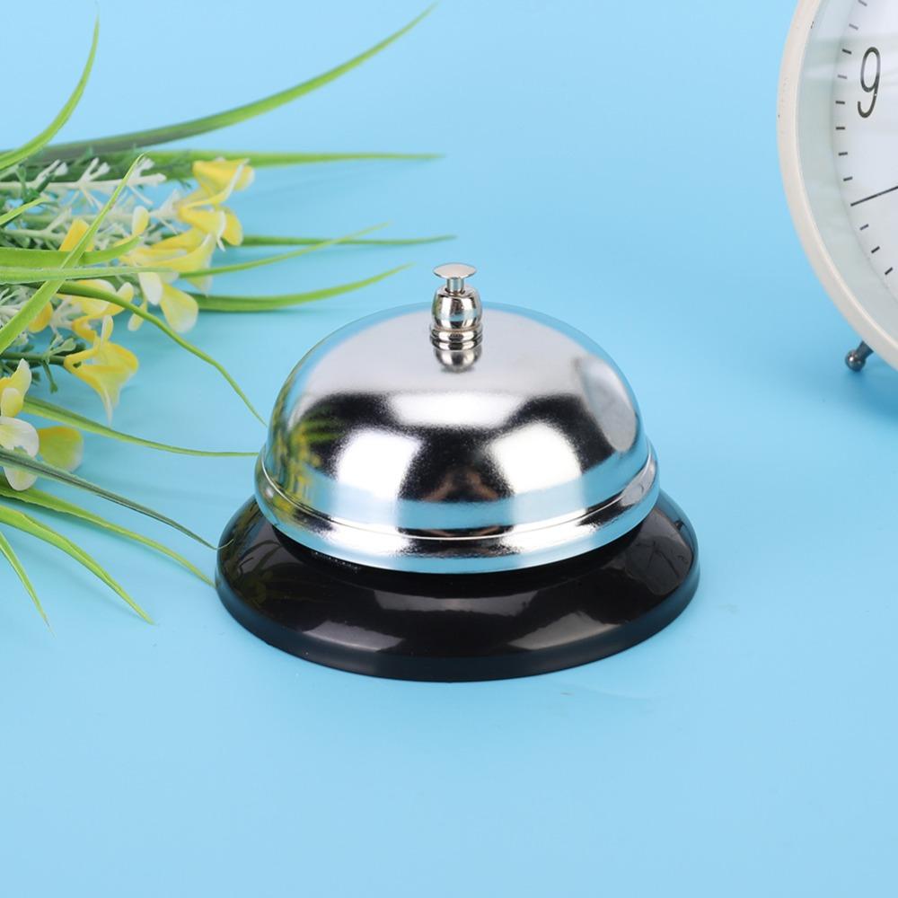 Silver Desk Service Bell Loud and Clear Ring Table Caller Dinner Call Bell  Kitchen/Restaurant