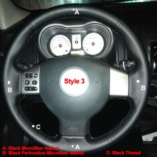 Hand Sewing Car Steering Wheel Cover For Nissan Tiida 04-2010 Sylphy Versa Note
