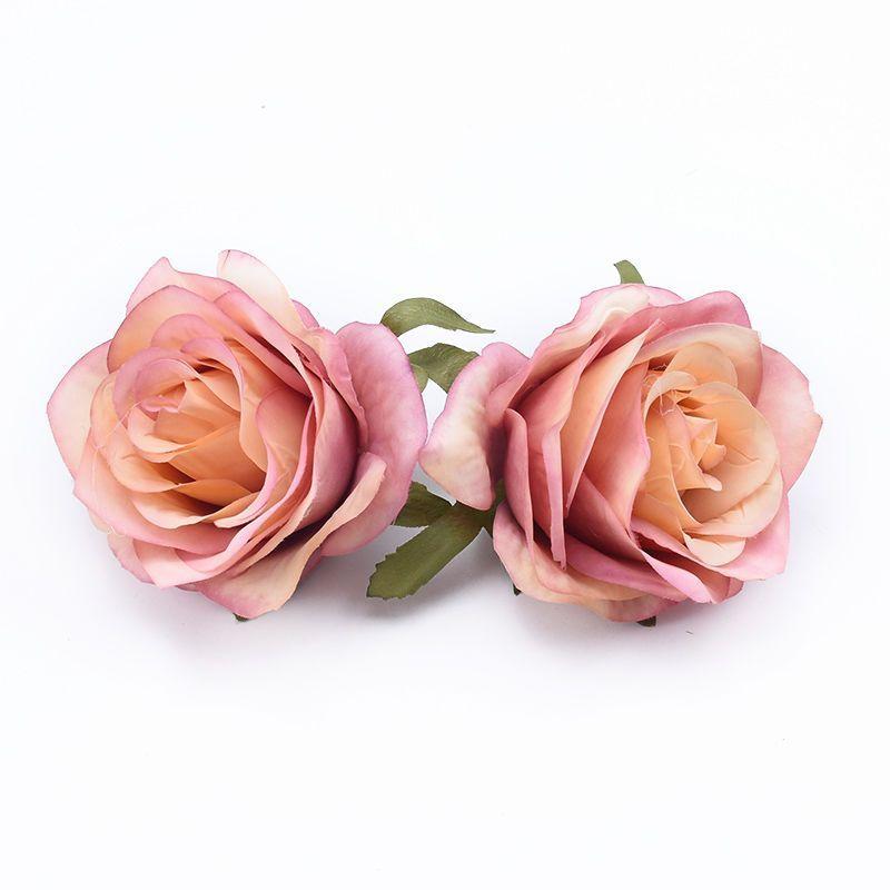50/100pcs Artificial Flowers Silk Roses Home Outdoor garden Wedding wall Christmas Decoration High Quality Festival Diy gift box