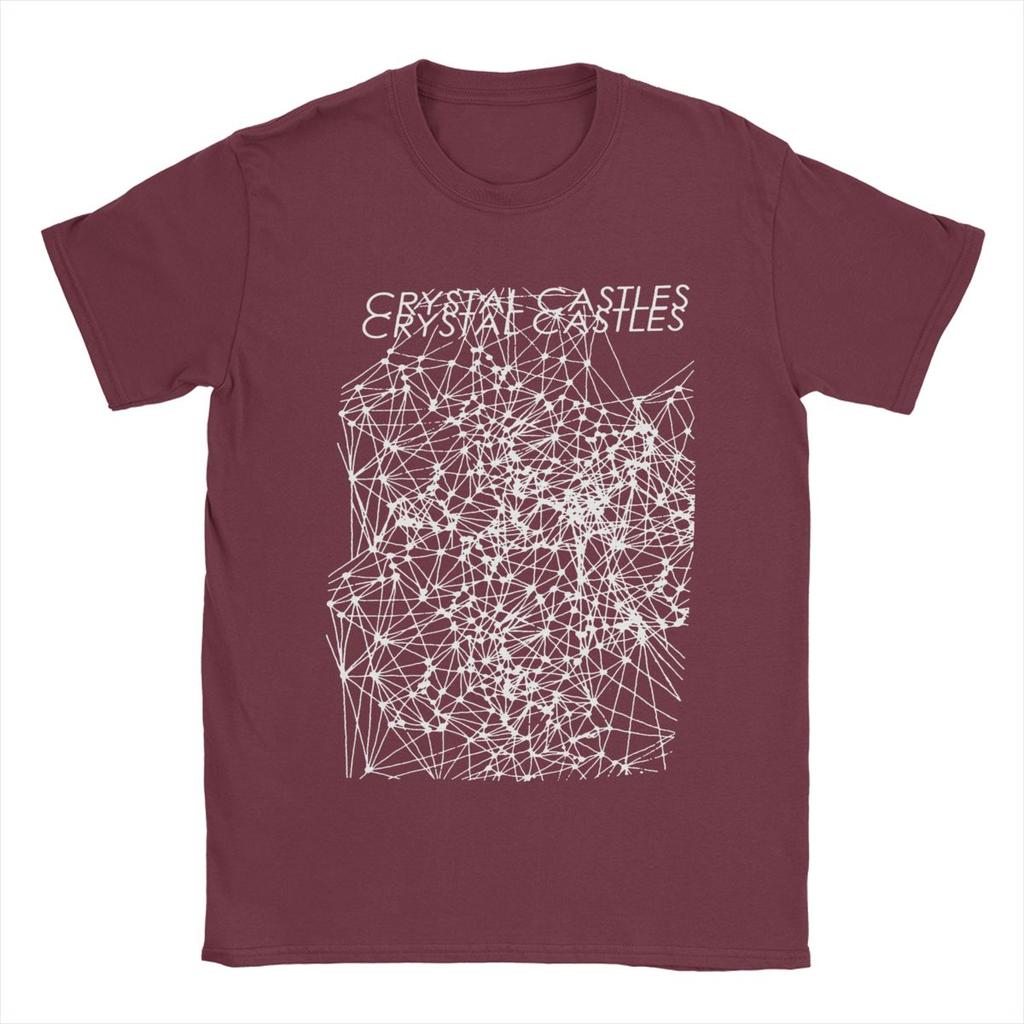 Crystal Castles Men's T Shirts Funny Tee Shirt Short Sleeve Round Neck T-Shirts Cotton Party Clothes