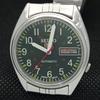 POUŽITÉ VINTAGE SEIKO 5 AUTOMATIC JAPAN PÁNSKÉ DEN/DATUM ZELENÉ HODINKY 621c-a415318-2 SKU621c-a415318