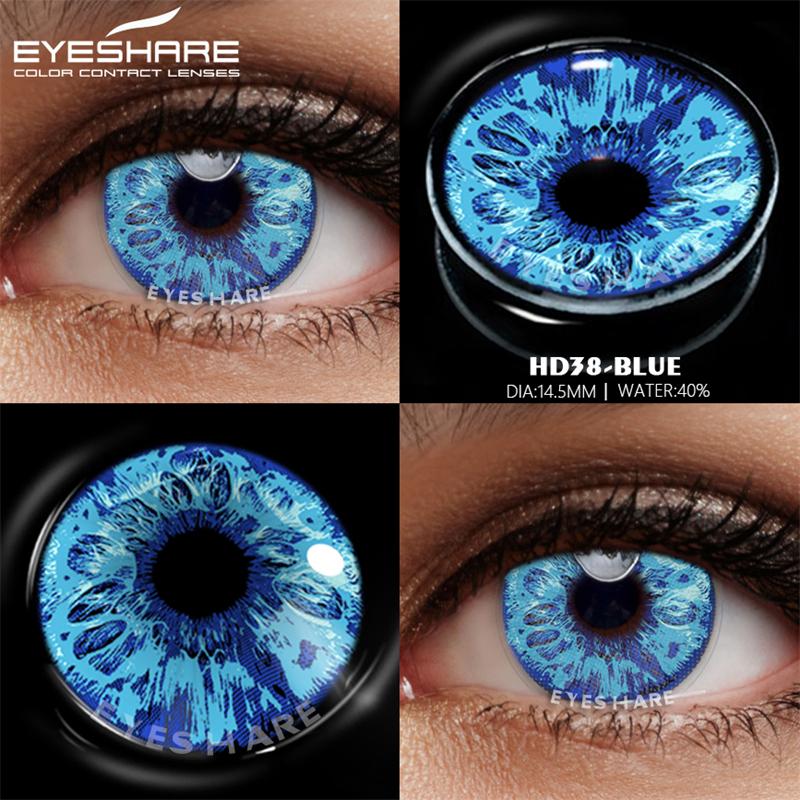 Eyeshare 1 Paar farbige Kontaktlinsen für Augen, Anime, Cosplay, farbige Linsen, Halloween, verrückte Linsen, Augenschönheit, Make-up-Linsen