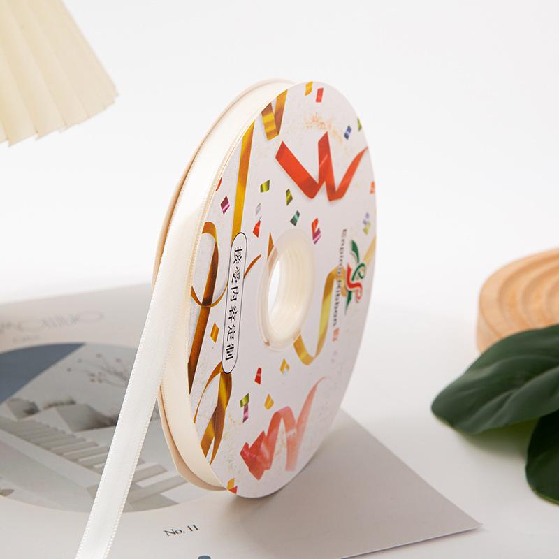 1cm Einfarbiges Doppelseitiges Band für Basteln Hochzeitsdekorationen DIY Ripsbänder Schleife Geschenke Kartenverpackung 100 Yards/Rolle