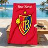 Custom Name Soccer Crest Stylish Digital Printing Beach Towel Quick‑Drying Absorbent Blanket for Beach Pool Gym Travel