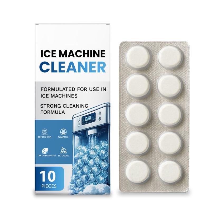 

10Pcs/Box Ice Maker Descaling Tablets Deeply Cleaner For Ice Machine Stain Removal And Clean Ice Production 1