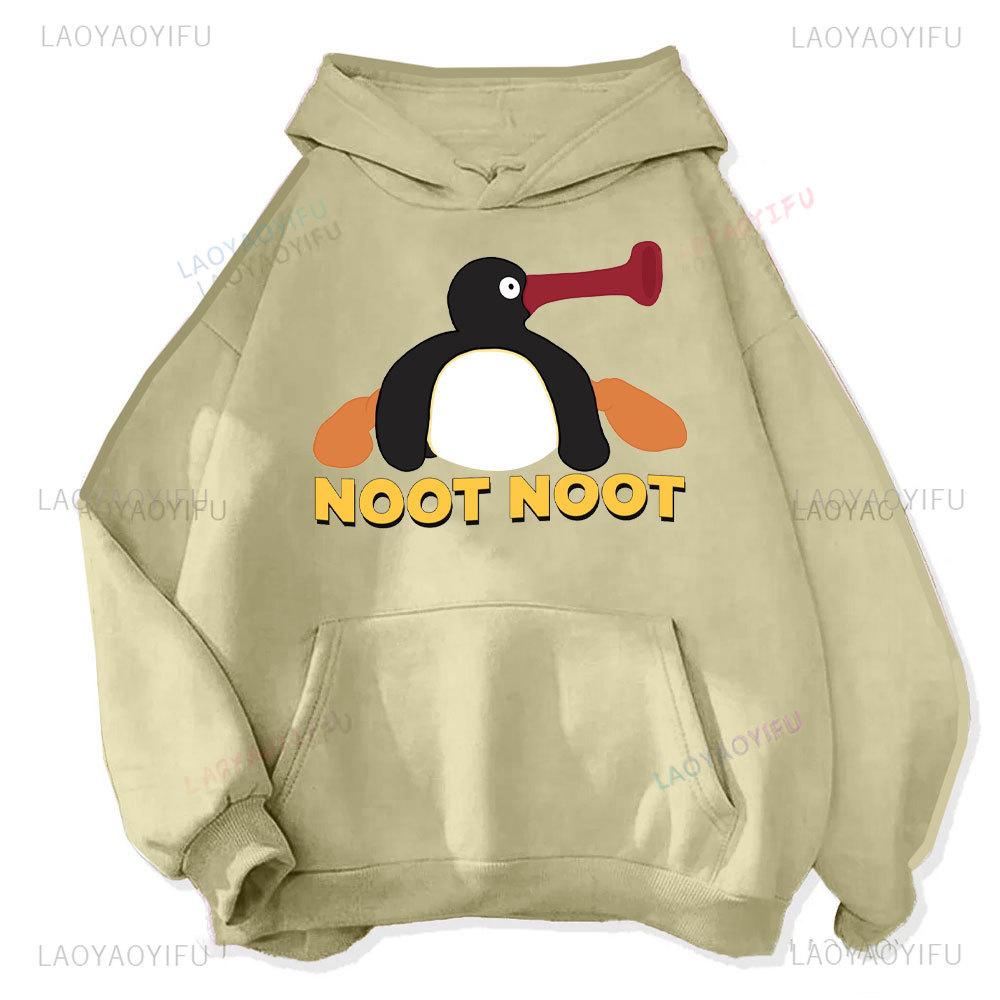 Music-listening Penguin Emotion Autumn Winter Hoodies Men Fashion Long Sleeve Sweatshirts Women Streetwear Pullovers Sudaderas
