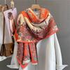 Luxury Winter Print Scarf for Women Cashmere Blanket Warm Pashmina Foulard Shawls Wraps Female Thick Soft Bufanda Scarves Stole