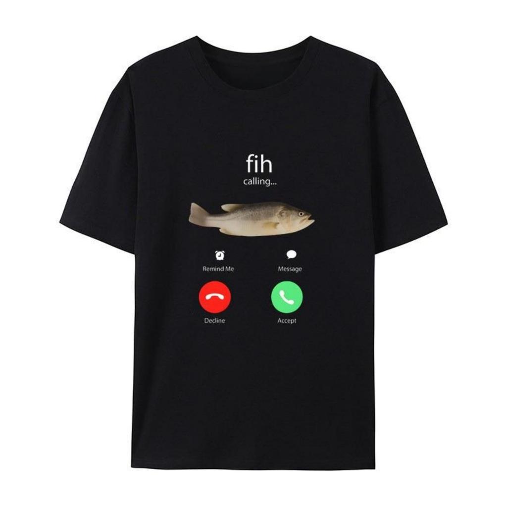 Fih Chiamata Ricordami Messaggio Rifiuta Accetta Maglietta Casual Uomo e Donna Top Marca di Lusso