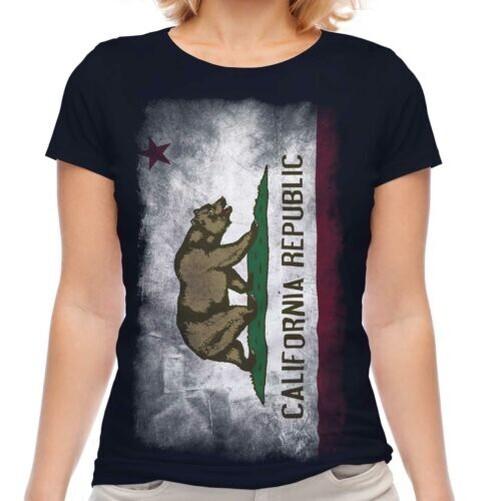 

California State Faded Flag Women T-Shirt California T-Shirt 2XL