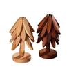 Wooden Tree Heat Insulation Coaster With Cartoon Design For Dining Table Decor