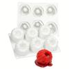 6-Cavity Raspberry Mousse Silicone Mold, In the French Style Raspberry Shape for Chocolate Desserts and Baking
