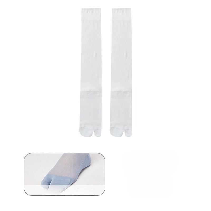 

Women s Solid Color Knee-to-Knee Socks Ultra-Thin Transparent Two-Tipped Mesh Lace Socks Slim Long Socks for Summer