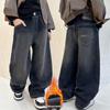 Boys' Fleece-Lined Casual Jeans - Spring/Autumn 2025 Style for Mid-to-Large Children