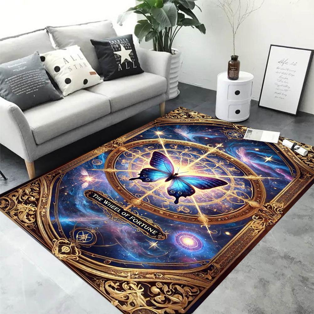 Luxury Gold Frame Fire Dragon Carpet Rugs Living Room Washroom Floor Mat Rug Dining Room Home Accessories Anime Rug