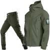 Military Shark Skin Soft Shell Suits Men Tactical Windproof Waterproof Jacket Men Army Combat Pants+ Mens Hooded Camping Coats