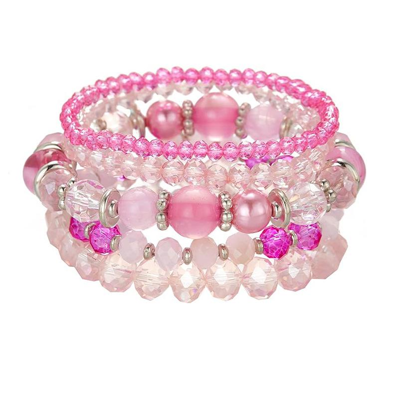 

JYL TS Bracelet Fashion Gold Bead Style Enhances Charm And Prosperity Style six чарівність рожевий колір