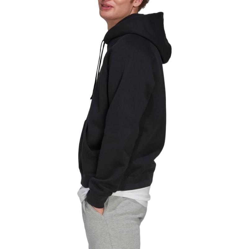 adidas Unifarbener Logo-Hoodie mit weiten langen Ärmeln Herren-Hoodie Schwarz HN1952