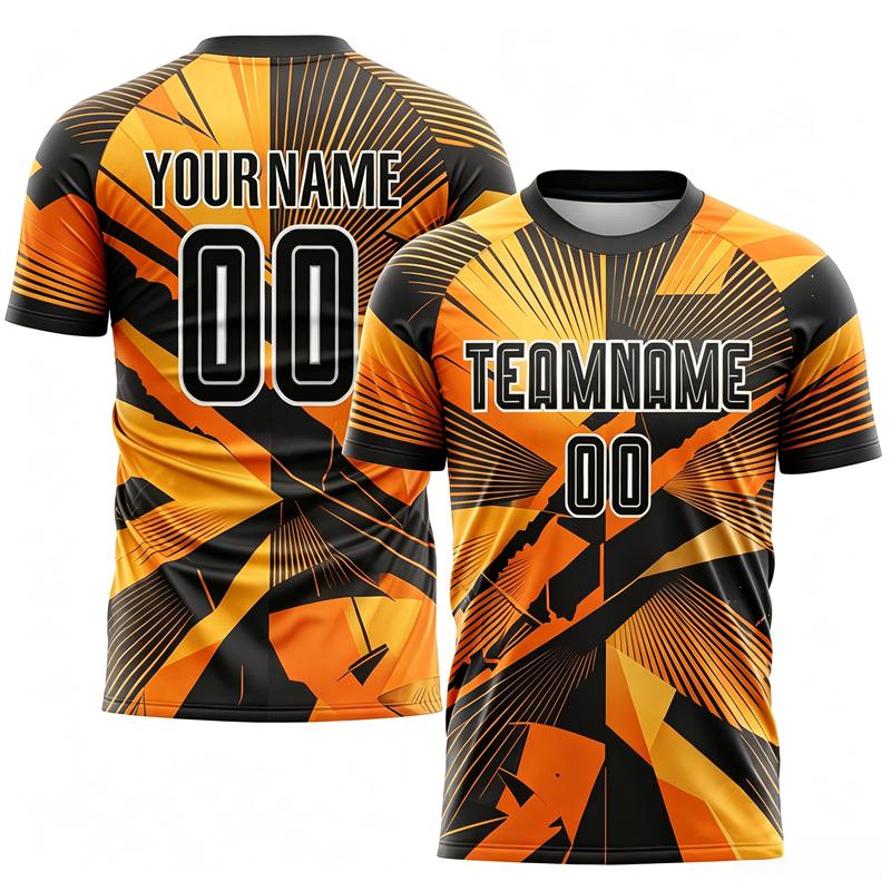Customized Name Number Football Jersey Men Colorful Geometric 3D Print Sports T Shirt Summer Trend Novelty Team Top