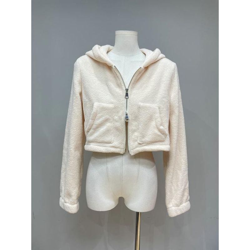 American Export Single Idle Style Zipper Fleece-lined Hoodie Coat Younger Feeling Casual Suit