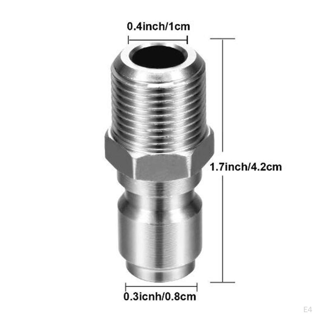 NPT 3/8 Quick Connect Plug, Pressure Washer Coupler Connector Hose Adapter Fitting for