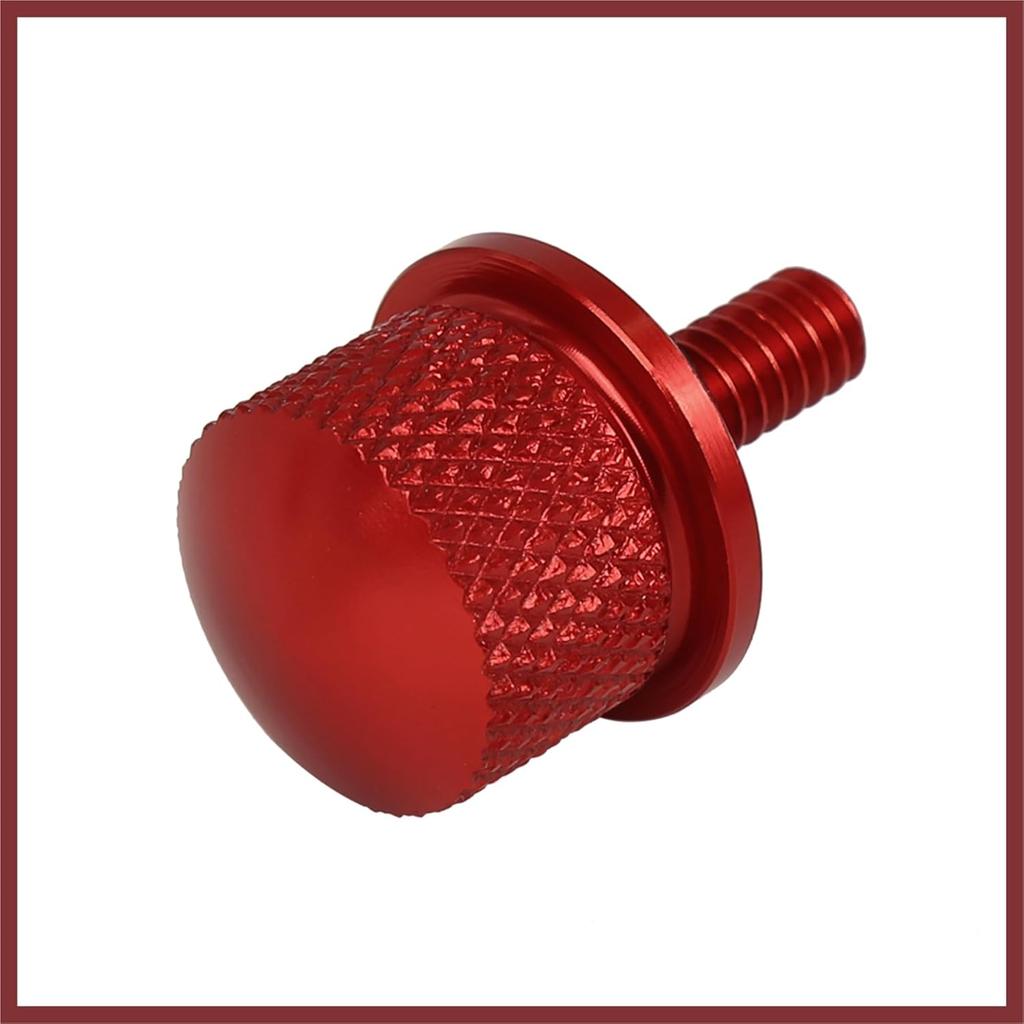 1/4''-20 Thread Motorcycle Red Aluminum Alloy Rear Seat Bolt Screw for Harley Davidson Touring Sportster Softail Dyna 1996-2017 2pcs Replace Parts