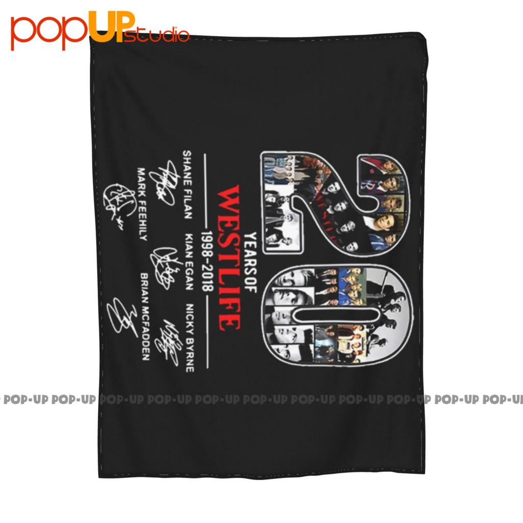 20 Years Of Westlife 1998-2018 Signatures Pop Band Ultra-Soft Blanket Quilt Winter Sofa Cover Bed Covers