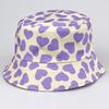 New Double sided Printed Love Fisherman Hat European and American Couples Trendy Double Sided Basin Hat Outdoor Sun Protection Hat