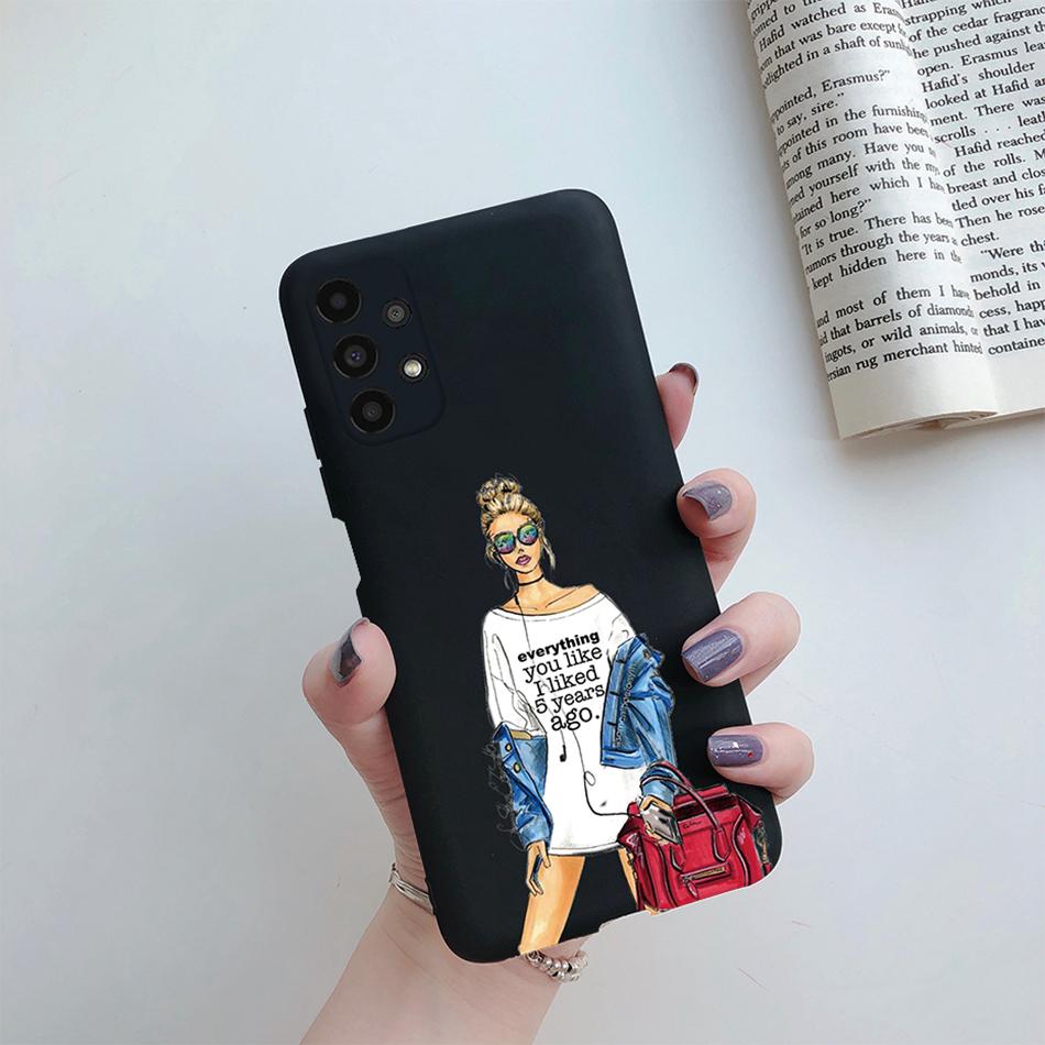 For Cover Samsung Galaxy A13 A33 A53 A73 5G Beautiful Girl Soft Silicone Case For Samsung A13 4G A 13 A135F GalaxyA13 Funda Case
