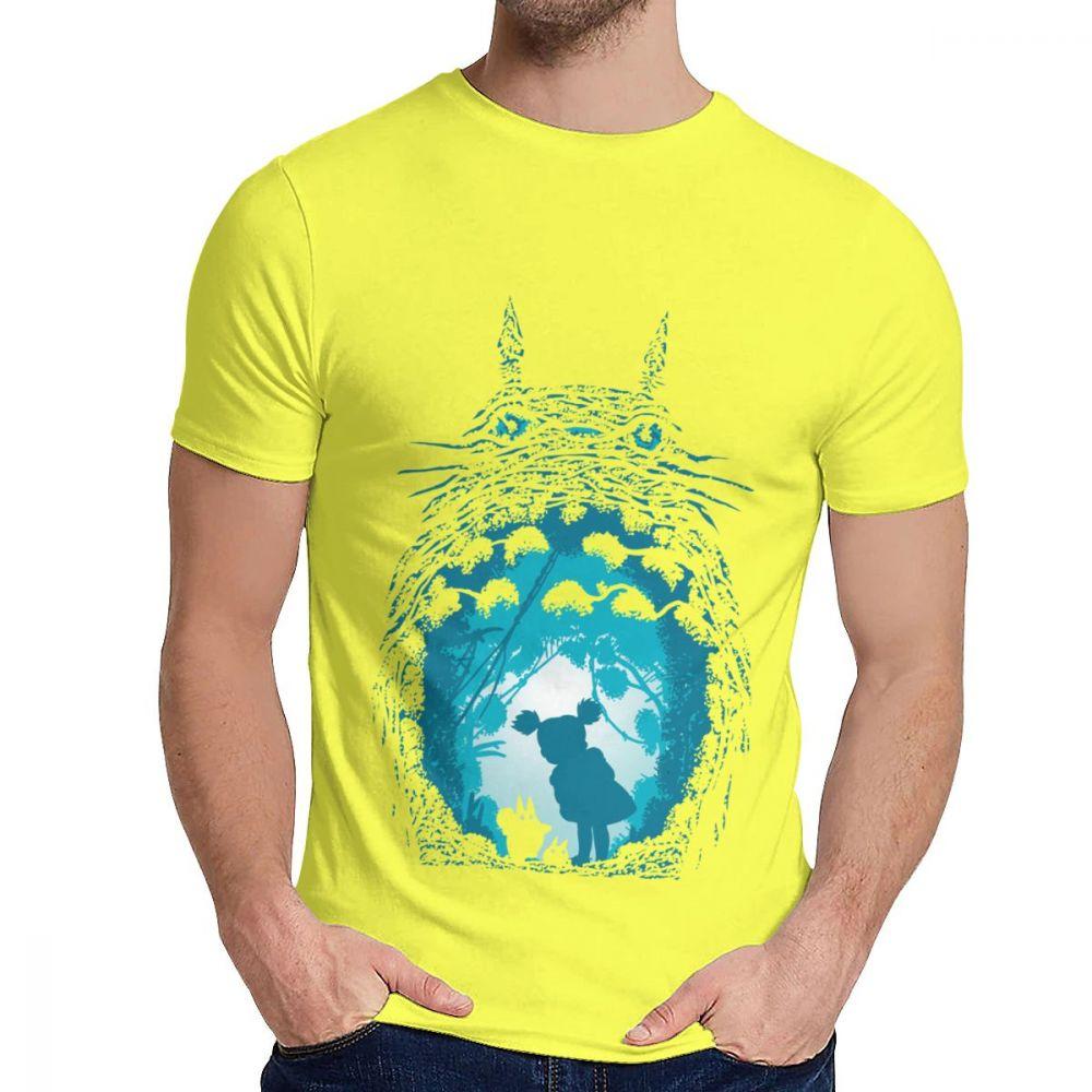 Round Neck My Neighbor Totoro Tees Hayao Miyazaki Tee Shirt Summer Men Cotton Top Tee Hot