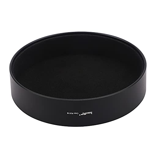 Haoge Metal Square Lens Hood + Hood Cap for Fujifilm, Sony Cyber-Shot DSC RX1, RX1R, RX1RII, R3, RX1M2, and Sony FE 35mm F2.8, FE 55mm/F1.8 Lenses