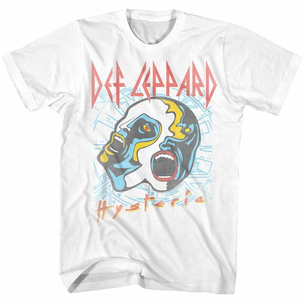

Def Leppard Faces White Adult T-Shirt 3XL