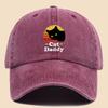 Charming CatDaddy Print Baseball Cap  PAPA Vintage Curved Brim Dad Hat Unisex AllSeason Wear Adjustable Size Fits Most T