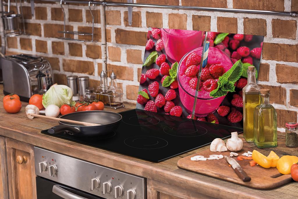 SZKLANA PŁYTA OCHRONNA NA KUCHENKĘ 75x52 MALINY
