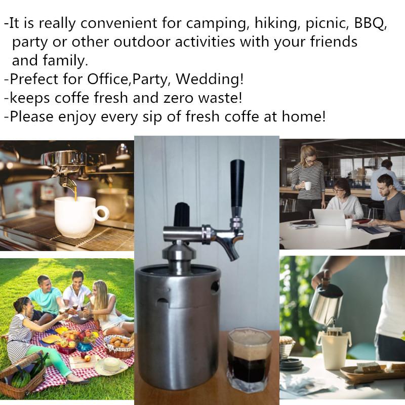 2L/4L/5L Stainless Steel Foam Maker Foamer Camping Home Cafe Nitrogen Foamed Coffee Machine Coffee Pot Stainless Steel Coffee Maker