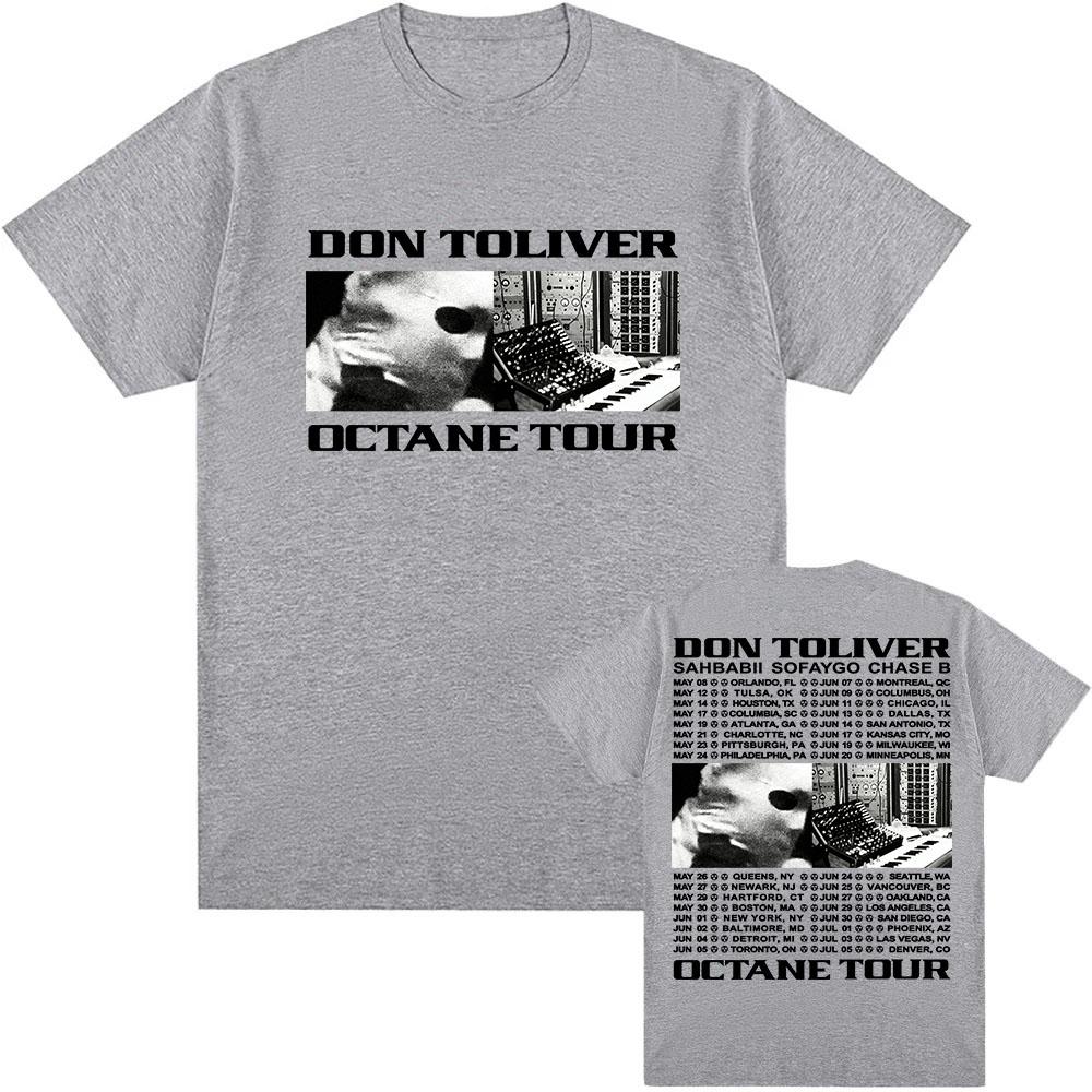 DON TOLIVER OCTANE TOUR 2026 T-shirt O-neck Short Sleeve Loose Mens Tshirts Unisex Streetwear Singer Graphic Printing Tees Merch