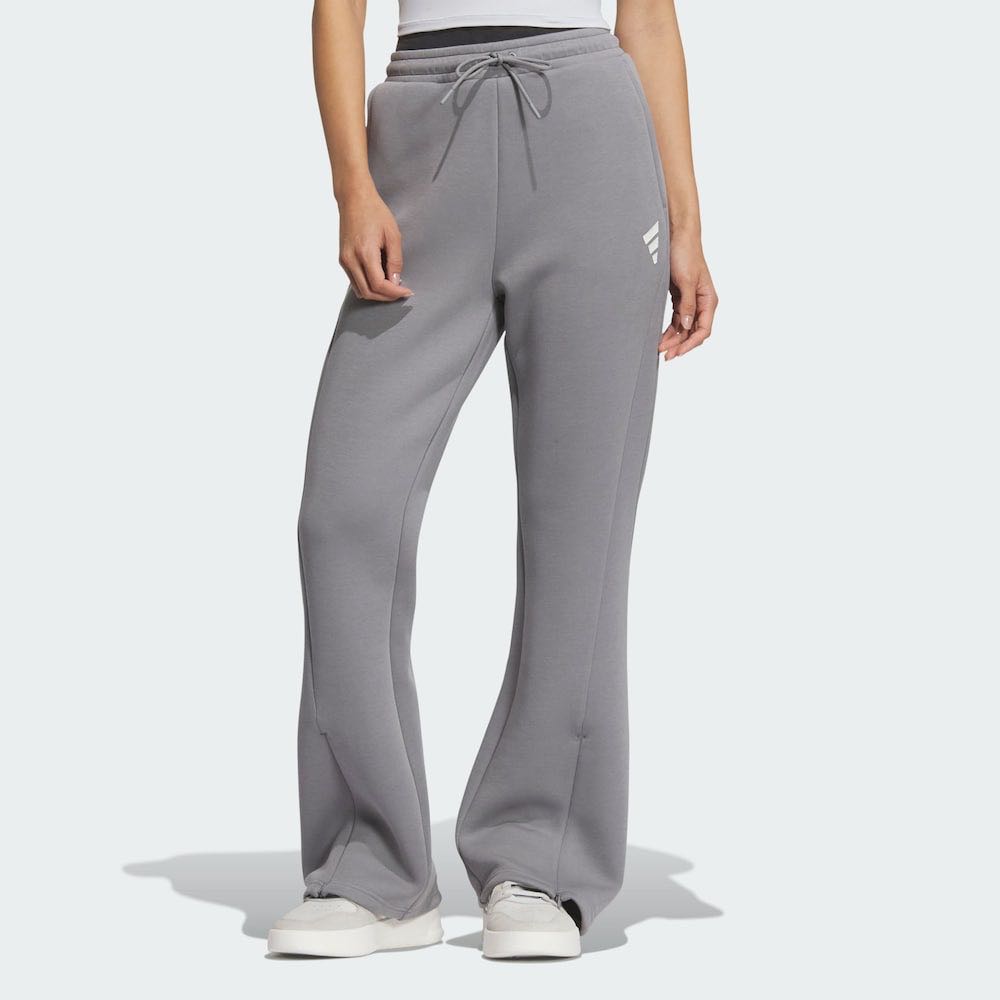 Adidas Fustl Solid Color Comfortable Fashionable Simple Slim Fit Casual Pants Women Bottoms Gray JM6227