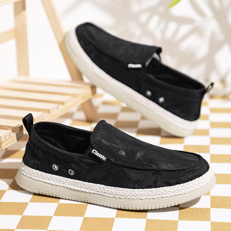 Cloth shoes men's summer breathable men's shoes casual flat shoes men's soft-soled canvas work shoes