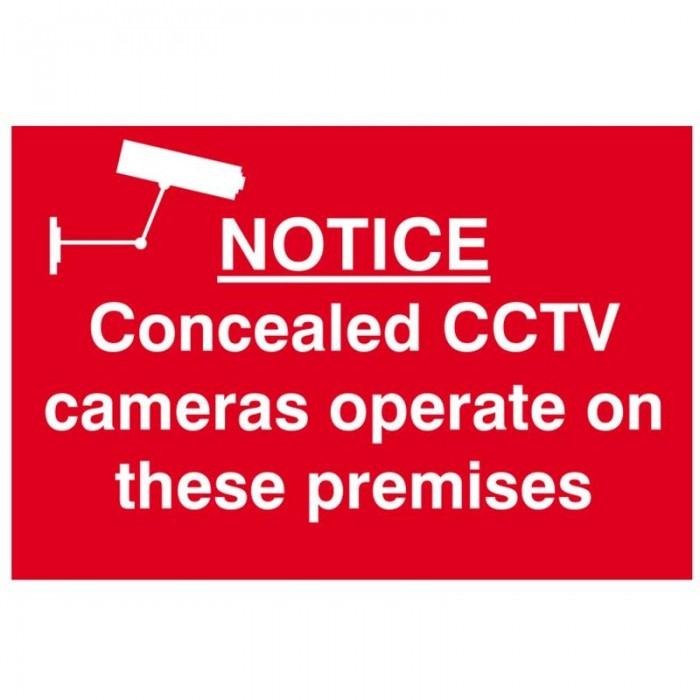 Scan Notice Concealed Cctv Camera - Pvc Sign 300 X 200mm