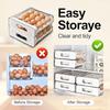 32 Compartment Egg Storage Box Double Drawer Plastic Transparent Egg Rack Refrigerator Crisper Kitchen Organization Egg Carton