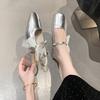 Premium Thick High Heel Silver Single Summer New with Skirt Mary Jane Shoes Are Not Tired of Feet Bag Head Sandals Women