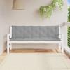 VidaXL Set of 2 Garden Bench Cushions, Bench Cover with Tie Strings, Waterproof Outdoor Cushion, Grey 361717
