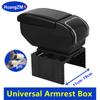 Universelle Auto-Armlehnenbox Universelle Mittelkonsolen-Armlehne Großer Stauraum Zentrale Aufbewahrungsbox mit Becherhalter Aschenbecher