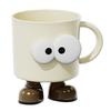 Mouthwash Cup Cartoon Design Unbreakable Toothbrush Holder Ergonomic Handle Dishwasher Safe Water Mug