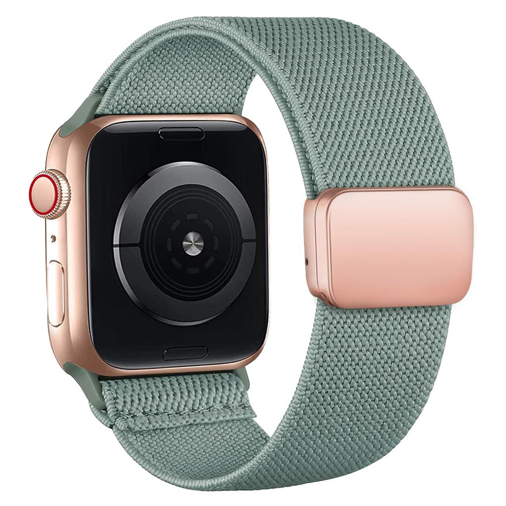 Magnetic Loop For Apple Watch Band 40mm 44mm 45mm 49mm 41mm Scrunchie Nylon Bracelet Iwatch Series Ultra 2 9 3 6 7 8 Se 10 Strap