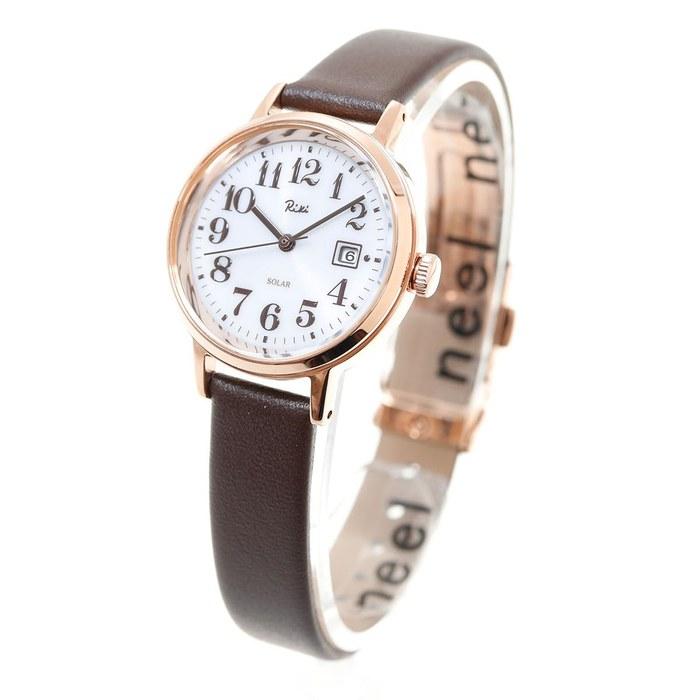 SEIKO Alba Riki Women s Solar Watch AKQD403 White Dial Brown Leather Strap