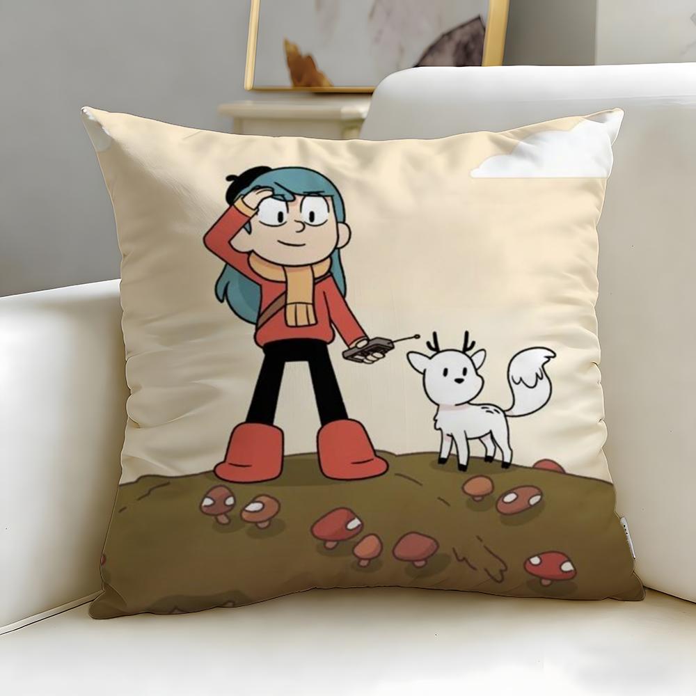 classic cartoon Hilda Cushion Cover Soft & Easy-Wash Pillow Case – Versatile for Couch, Bed, Travel and Office
