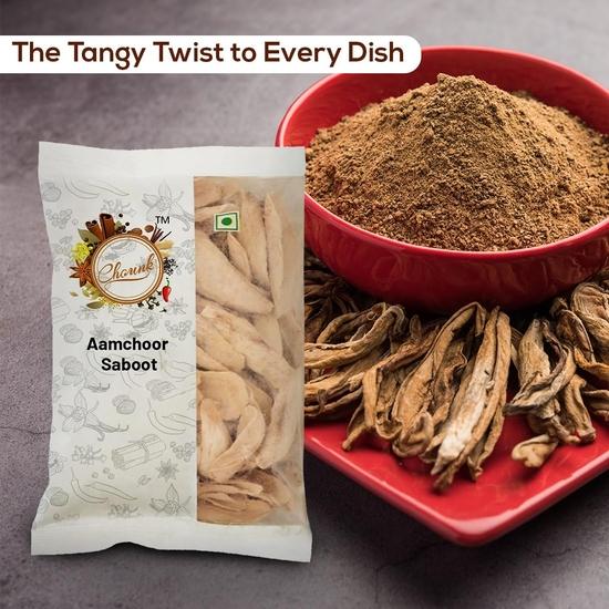 Chounk Dried Amchoor Whole | Amchur Dried Mango Slice | Natural Amchur Sabut with No Added Preservatives - 400 Grams