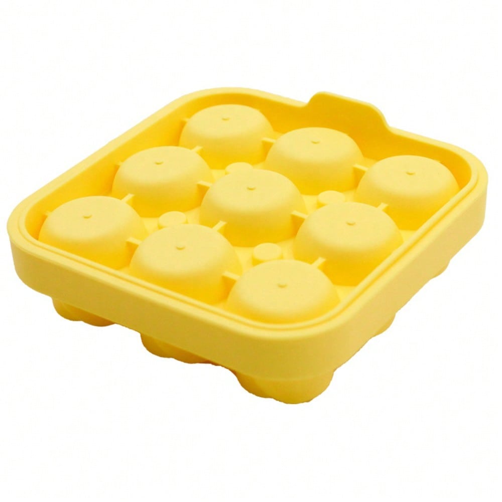 Rose Ice Grid 9 With Ice Cube Mold Whiskey Cold Drink Ice Grid Easy Demoulding Rose Silicone Ice Grid