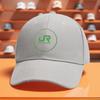Jr East Logo Baseball Cap Lightweight Unisex Black Hat With Green Lettering Lime Accent Machine Washable For Men Women