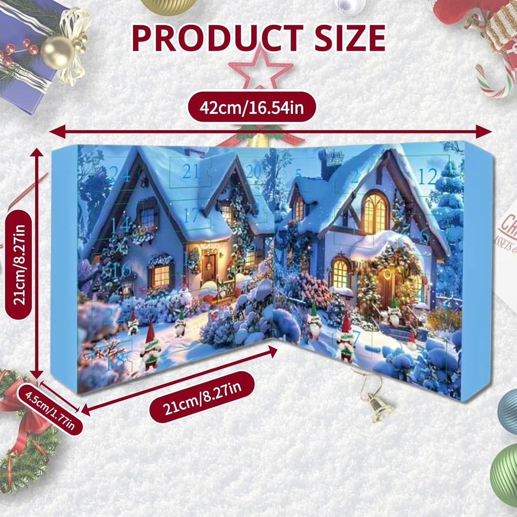 Gnomes Christmas Countdown Calendars 2025, 24 Days Christmas Countdown Calendar with 24pcs Collectible Christmas Figures Gnome, Surprise Gnome